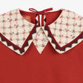 Adele Statement Collar Sweatshirt Deep Red