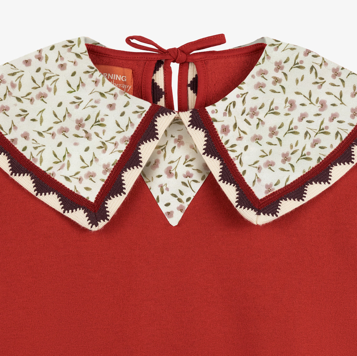 Adele Statement Collar Sweatshirt Deep Red